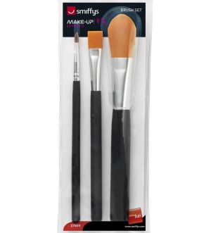 Large Professional Face Paint Make Up Brushes - Pack of 3