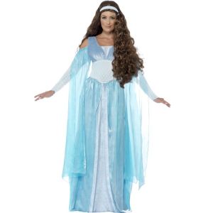 Ladies Medieval Maiden Deluxe Fancy Dress Costume