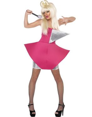 Ladies Gone Gaga Fancy Dress Costume xs