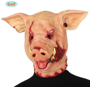 Halloween Severed Pig Head Mask