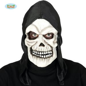 Halloween Hooded Skeleton Face Mask