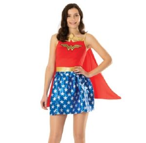 Ladies Licensed Wonder Woman Fancy Dress Costume