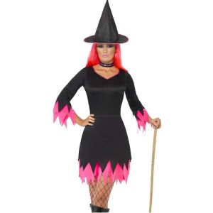 Ladies Pink Witch Costume