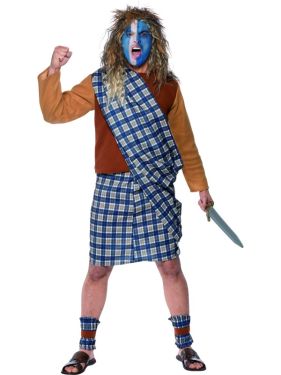 Mens Brave Heart Scotsman Costume - M & L