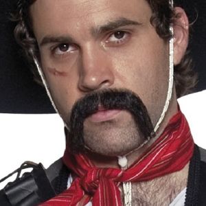 Authentic Western Mexican Bandit Fancy Dress Tash - Black