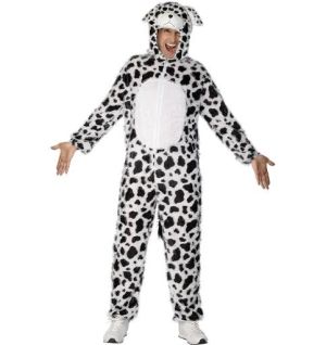 Dog Fancy Dress Costume Dalmation Animal Suit - M & L