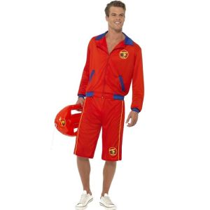 Mens Baywatch Beach Lifeguard Fancy Dress Costume