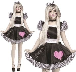 Halloween Ladies Broken Doll Costume 