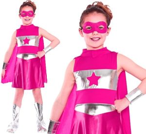 Girls Superhero Fancy Dress Costume