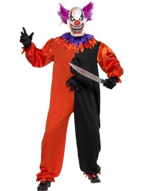 Halloween Cirque Sinister Scary Bo Bo Clown Costume