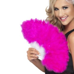 Hen Party Marabou Fan - Pink