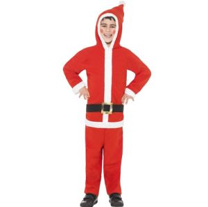 Childrens Santa Boy Onesie Fancy Dress Costume - S, M & L