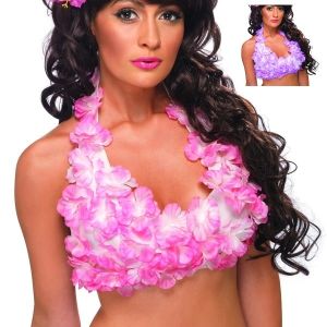 Hawaiian Flowered Halterneck Stretch Top