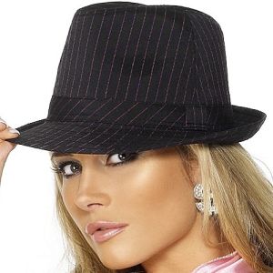 Gangster Fancy Dress Ladies Trilby Hat