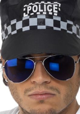 Blue Tinted aviator cop glasses