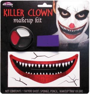 Halloween Killer Clown Big Mouth Make Up Kit