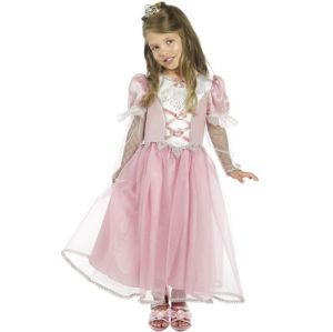 Childrens Fancy Dress - Girls Princess Costume - Pink - M 7-9 Years