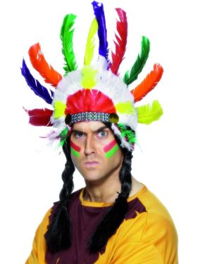 Cowboy Fancy Dress - Indian Sitting Bull Headdress