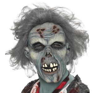 Halloween Decaying Zombie Mask - Blue Grey