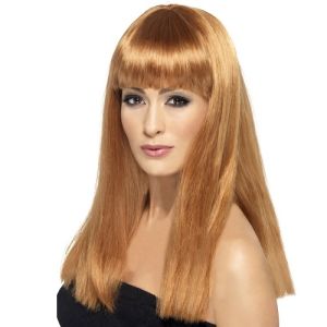 80s Glamourama Fancy Dress Wig - Auburn