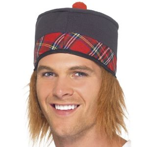 Traditional Scottish Fancy Dress Hat & Hair