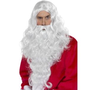 Deluxe Long Santa Wig & Beard Set