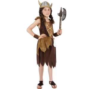 Girls Viking Fancy Dress Costume 