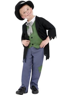 Childrens Fancy Dress - Poor Dodgy Victorian Boy Costume 