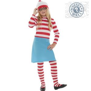 Childrens Wheres Wally Wenda Fancy Dress Costume