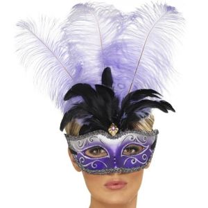 Masquerade Ball Colombina Mask - Purple