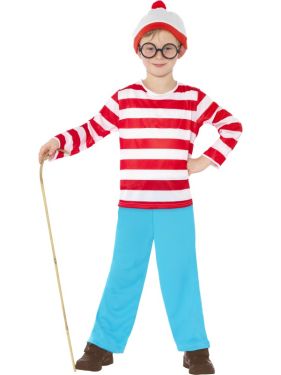 Childrens Wheres Wally Fancy Dress Costume