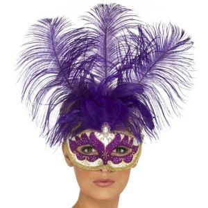 Masquerade Ball Can Can Beauty Eye Mask - Purple