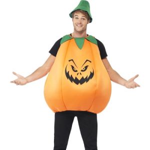 Adult Halloween Padded Pumpkin Costume