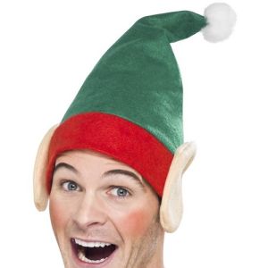 Christmas Fancy Dress Santa's Helper Elf Hat with Ears