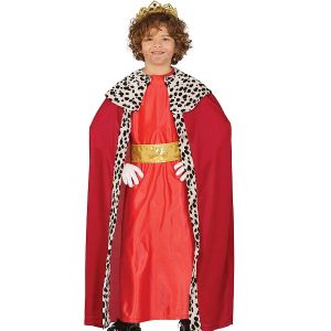 Childs Red Wise Man King Fancy Dress Costume
