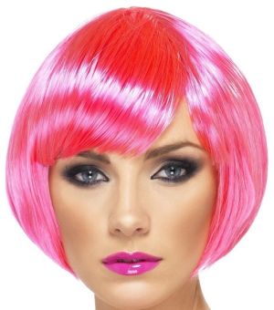 Fuchsia Pink Babe Bob Wig 