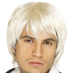 Mens Fancy Dress Boy Band  Wig - Blonde