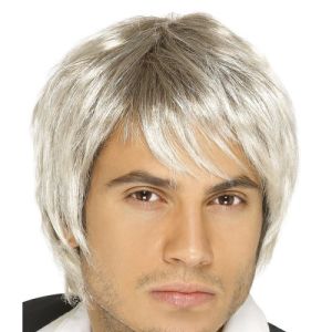 Mens Fancy Dress Boy Band  Wig - Blonde/Brown