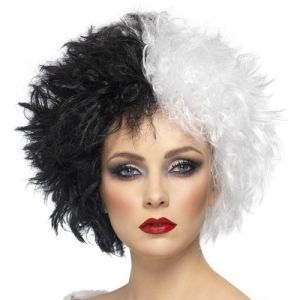 Halloween Evil Madame Wig - Black/White