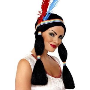 Ladies Indian Princess Fancy Dress Wig 