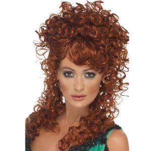 Saloon Girl Fancy Dress Wig - Auburn