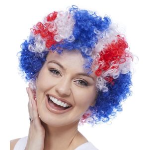 Union Jack Afro Wig