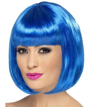 Ladies Partyrama Bob Wig - Blue