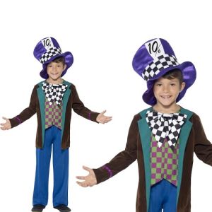 Childrens Deluxe Hatter Fancy Dress Costume 