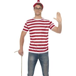 Mens Wheres Wally Top, Hat & Glasses Kit