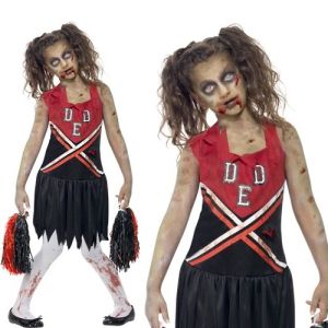 Childs Halloween Zombie Cheerleader Costume 