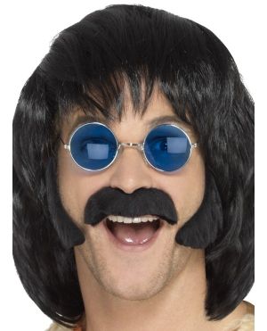 60s 70s Hippy Disguise Set - Black