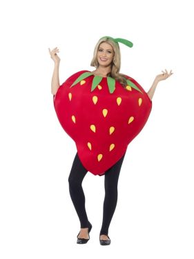 Adult Strawberry Fancy Dress Costume