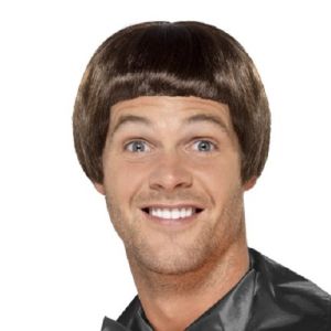 Mens 90s Dumb Guy Bowl Wig