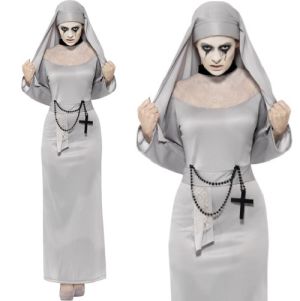 Ladies Halloween Gothic Nun Costume